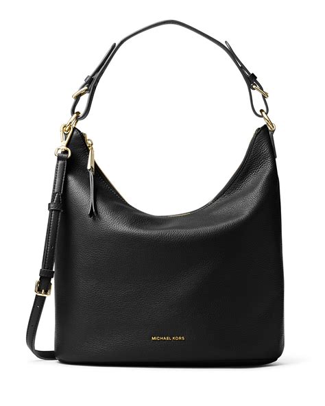 michael michael kors lupita large hobo bag|Michael Kors Black Lupita Large Convertible Hobo .